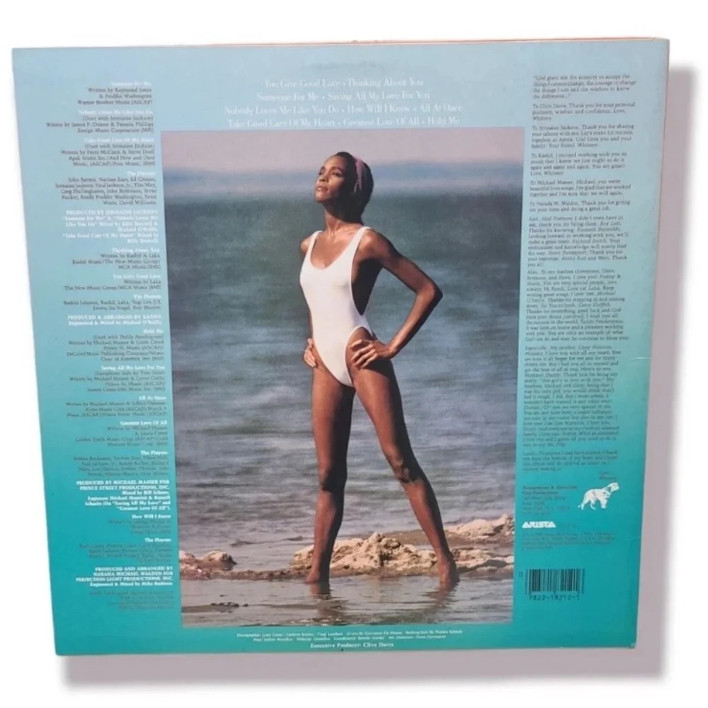 WHITNEY HOUSTON SELF TITLED 1985 DEBUT! LP VINYL ARISTA - AL 8-8212 - Picture 4 of 4